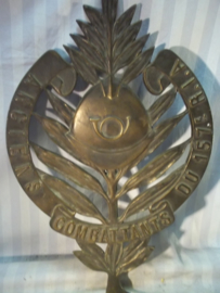 Bronse remembrance plaque French regiment WW1 157 R.I.A. Regiment Infanterie Alpin. Bronzen plaquette zeldzaam, 48 bij 29 cm. 1,7 kilogram.