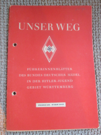 Hitler- Jugend Bund Deutsche Madel UNSER WEG - Führerinnenblätter  februari- maart 1942