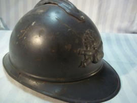 French Helmet M15 casque Adriane Artillery with innerlining Franse helm Artillerie embleem.