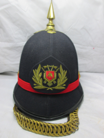 Dutch firehelmet for the Band. Nederlandse brandweerhelm welke gedragen werd door de Muziekkapel van de Brandweer, vrij zeldzaam stuk.
