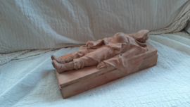 Very rare statue Belgium soldier, WW1 signed E. Vereijcken - 1934. He is a famous artist made 5 military monuments. Terracotta beeld belgische soldaat zeer uniek exemplaar gemaakt door een bekend kunstenaar UNICA.