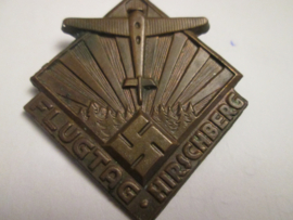 German tinnie, rally badge Duitse tinnie, NSFK Flieger korps- Luftwaffe - Flugtag Hirschberg. Zeldzame bijzondere uitvoering en tinnie.