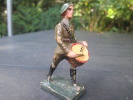 DURSO Belgium soldier chausseur Ardenne with drums. Ardense jager met trommel tamboer.