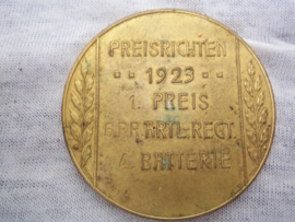 Reichswehr, Wehrmacht Preisrichten 1e Preis 1923, verguld.