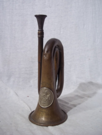 Nederlands bazuin, kleine maat 23 cm. Koninklijke Nederlandsche Fabriek van Muziek- instrumenten.  M.J.H. Kessels Tilburg.