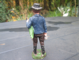 ELASTOLIN jonge man met paraplu en knapzak groter model.