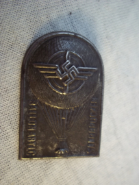 Rare German tinnie, rally badge, Duitse tinnie D.L.V. Ballon Abteilung Saarbrücken, zeldzaam.