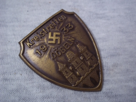 German tinnie, rally badge. Duitse tinnie Kreistreffen Döbeln 1935.