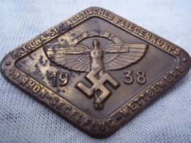 German tinnie, rally badge, Duitse tinnie, N.S.F.K. National Socialistisches Flieger Korps. 19e Rhön- segelflug wettbewerb- 1938.