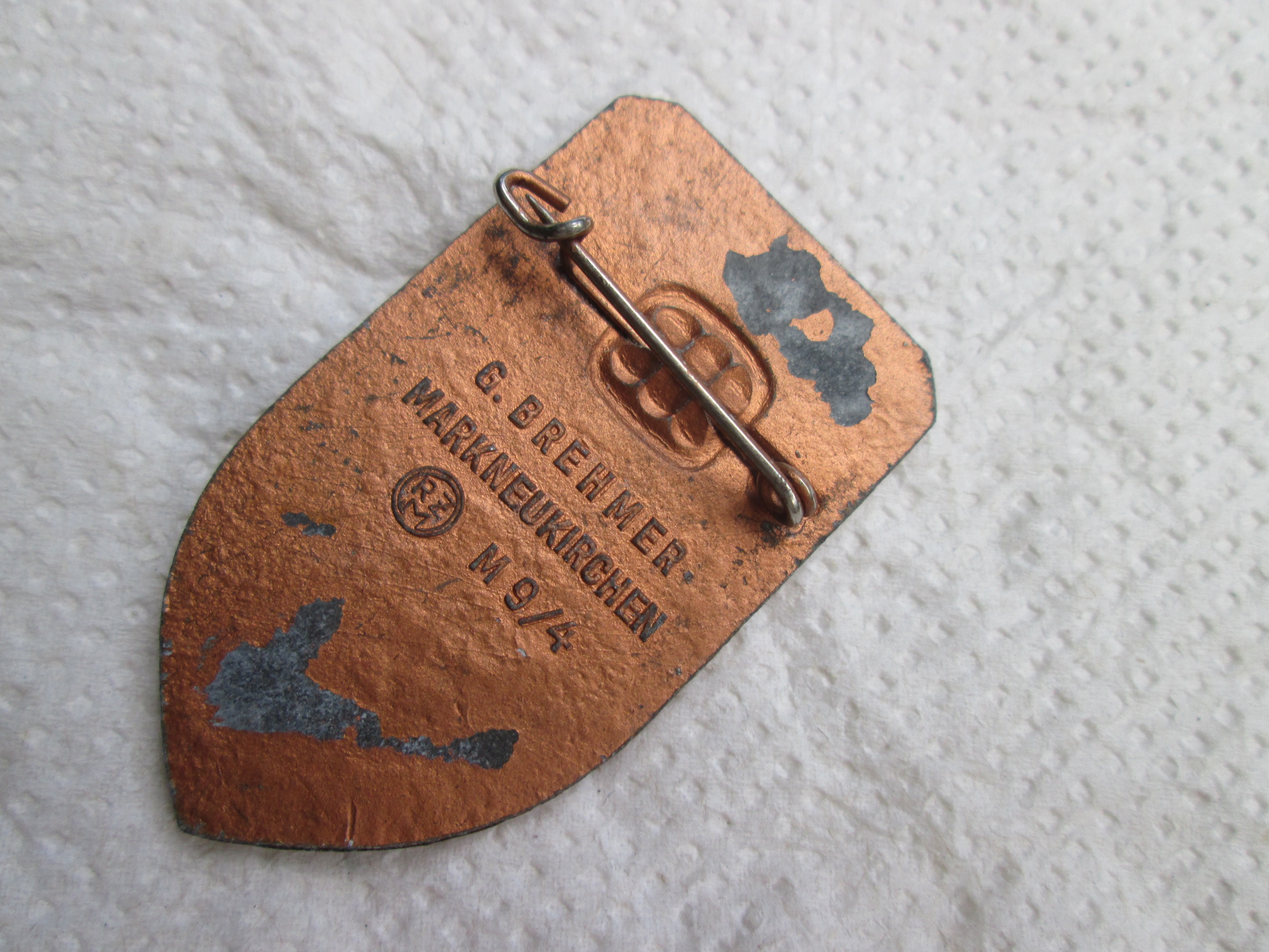 German tinnie, rally badge, Duitse tinnie HJ. Hitler- Jugend Leistungsschau Rudolstadt juli 1936 nicely marked