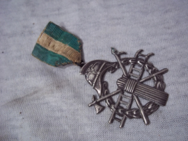 German / Austrian Fire department medal 1910-1940. Duits/ Oostenrijkse brandweermedaille, zilverkleurig.