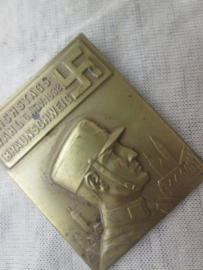 German tinnie, rally badge, Duitse tinnie SA related, early badge Reichstagwahl  6 november 1932 Braunschweig with maker  R. Wächter und Sohne  Mittweida SA.