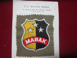 Police sleeve badge Indonesia JAKARTA.