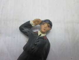 German tank commander for GAMA tank. Duitse tank commandant voor in de blikken gama tank.