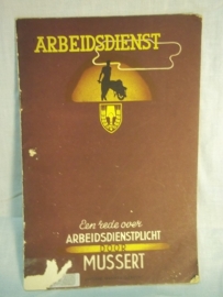 Boekje Nederlandse Arbeidsdienst, met afbeeldingen gebruikte staat