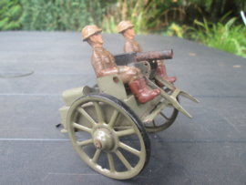Tippco Belgium combination . Blikken kar met machine geweer drager paarden en Belgische soldaten leuke combinatie.