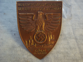 German tinnie rally badge, Duitse tinnie NSDAP Grenzland- Kundgebung der Beambten der Westmark Köln 18 okt. 1933.
