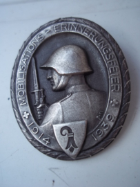 Swiss badge, Zwitsers speldje embleem 1914 en 1939 Mobilisations erinnerungsfeier