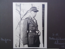 8 Foto's van een SA partij man, leuk met standaard en uniform, SA foto's zijn niet zo gemakkelijk te vinden.