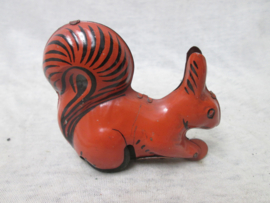 Tin toy animal, blikken speelgoed eekhoorn, mooi gemwerkt, Duitse makelij jaren 40-50.