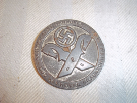 German tinnie, NSDAP, Duitse tinnie Sud Hannover Braunschweig Gautag Hannover 1935.