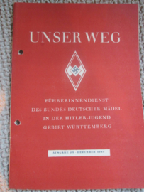 Hitler- Jugend Bund Deutscher Mädel blad UNSER WEG ausgabe JM December 1942.