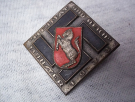 German tinnie, rally badge, Duitse tinnie Heimat und Reich Münster 1933.