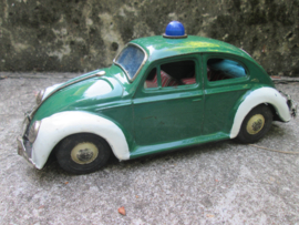 Tin toy, VOLKSWAGEN, Blikken auto frictie motor politie model POLIZEI. werkend jaren 60 Made in Japan.