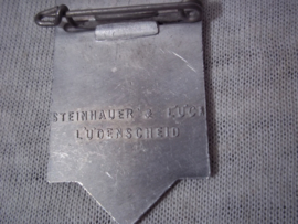German tinnie, rally badge, Duitse tinnie, NSDAP Kreistreffen der NSDAP Paderborn 16.u.17okt.1937, met leuke hersteller.
