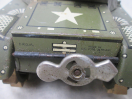 Tin toy tank. GAMA- Tank Made in Western- Germany jaren 50 werkend opdraaimechaniek.