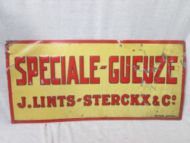 Reclame bord blik. SPECIALE - GUEUZE.