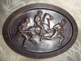 Austrian table-medal.1928.Oostenrijkse plaquette met bronslaag 14 bij 10 cm. Oostenrijkse Bundesheer.