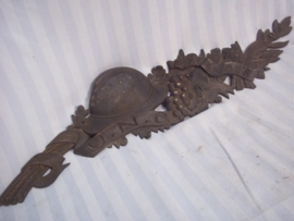 Bronze remembrance plate 1914-1918 and 1940-1945 UNC district ANDES gesigneerd. grafmonument bronzen palm wo1 en wo2. lengte is 64 cm. zeer bijzonder.