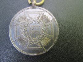 German good conduct medal 1870 silver. Duitse medaille Trouwe dienst / fur pflichtstreue im Kriege 1870/1871.