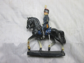 DURSO Prins Bernhard op paard in volledig uniform Blauwe Huzaar TOP staat zeldzaam stuk.