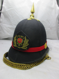 Dutch firehelmet for the Band. Nederlandse brandweerhelm welke gedragen werd door de Muziekkapel van de Brandweer, vrij zeldzaam stuk.