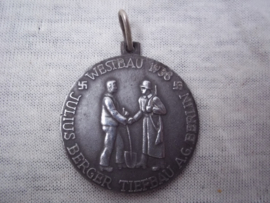 German medal Julius Berger Tiefbau A.G. Berlin - Westbau 1938, vrij aparte medaille-- LIMES ABSCHNITT KARLSRUHE.