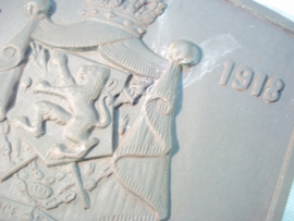 Belgium iron plate Gietijzeren plaat Belgie Eendracht maakt macht Lúnion fail la Force  1914-1918