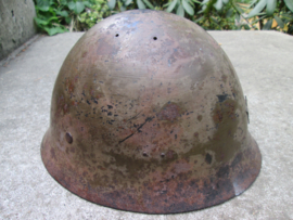 Japanese helmet M-1890, nicely marked used condition, Japanse staalhelm. met originele ster en binnenwerk, mooi gemarkeerd, moeilijk te vinden helm in originele staat. gedragen complete staat.
