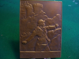 French shooting medal in case, Verdun. 1936, Franse schietpenning in doos