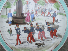 Frans wandbord karikatuur