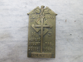 German tinnie, rally badge, Duitse tinnie, H.J. Gebiets Jugend Tag Dusseldorf, SCHLAGETER, 28- 5- 1933.