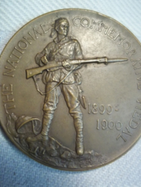 British commemorativ medal 1899- 1900 Transvaal war. Bronzen penning Boeren oorlog Afrika 1899-1900 .