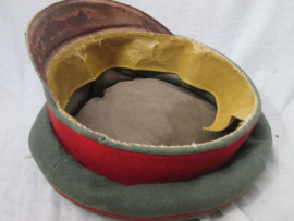 German NCO Artillery cap fieldgrey. Duitse manschappen/ Onderofficierspet feldgrau Artillerie kepie, Würtemberg, zeer nette gebruikte staat met 3 kleine motgaatjes niet storend, zeldzame pet.