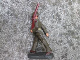 ELASTOLIN 6 American soldiers. 6 Amerikaanse soldaten marcherend. mint staat jaren 50.