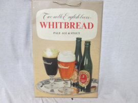 Tin commercial plate of Whitbread beer 1955. Blikken reclame plaat voor het Whitbread beer 1955 gedateerd.