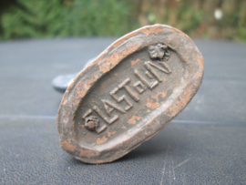 ELASTOLIN 10 cm. Soldier with bugle. Soldaat met sjako en bazuin redelijk nette staat.