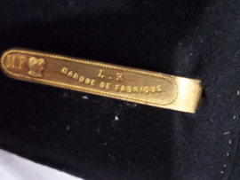 Franse epauletten in doos voor een Adjudant-Chef, op naam in originele doos. zeer decoratief.