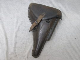 German hard shell P-08 holster nicely marked. Duits p-08 Lüger holster met Waa stempel - maket dtu. 1941, zeer nette staat. TOP stuk.