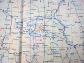 Duitse luftwaffe piloten kaart gemaakt van een soort waterbestendig canvas, rubber, zeer bijzonder